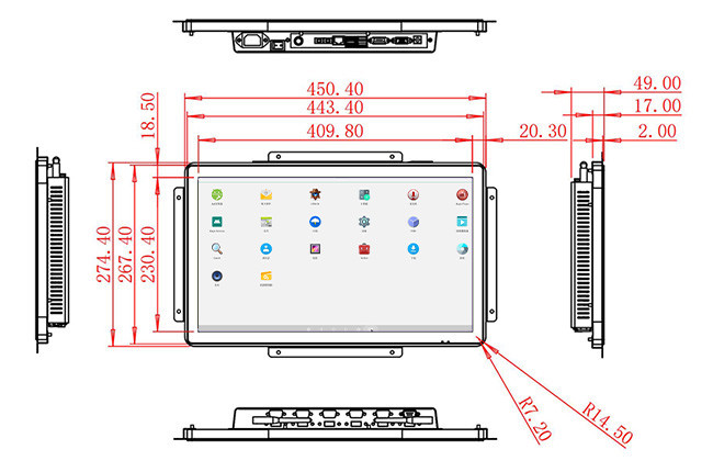 18.5-Inch Android Embedded Touch Device for Traffic Management, Warehouse Dashboards, Smart City Displays, and Logistics Systems