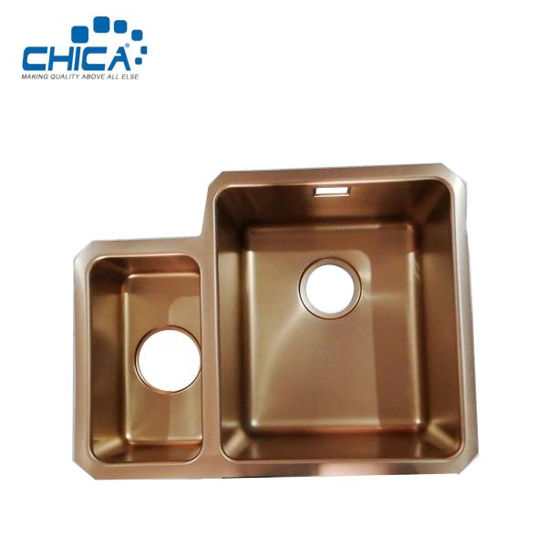 SUS201 304 Stainless Steel Kitchen Sink Double Bowl Topmount Kitchen Sink For