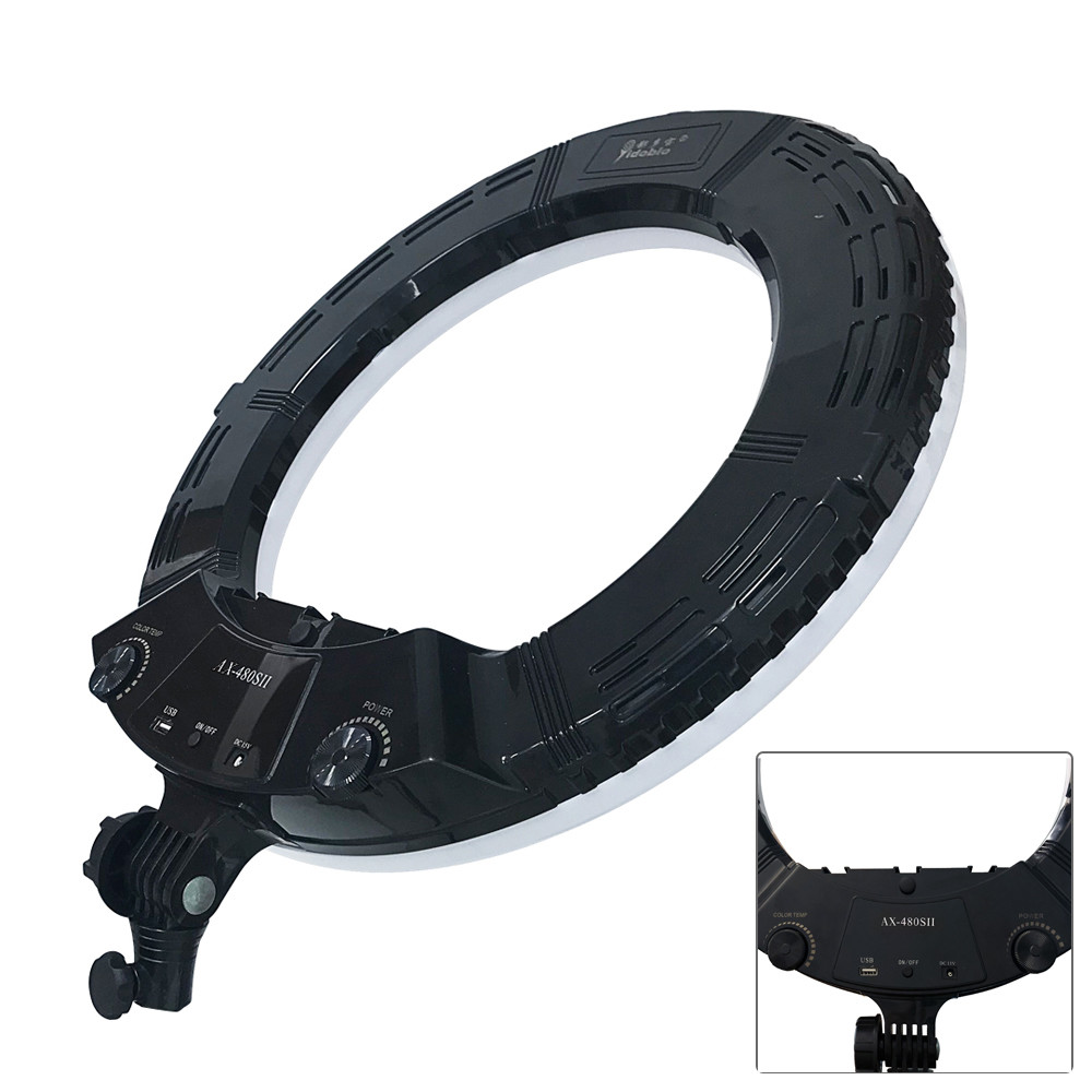 Factory supplying 48w bi color with small phone holder photography photo studio 18 Inch LED Ring Light