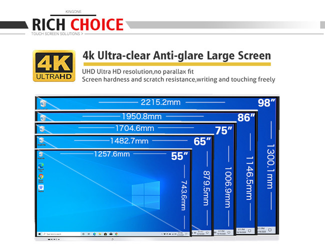 32GB Storage Interactive Board In Education Android OS / Windows OS Switch