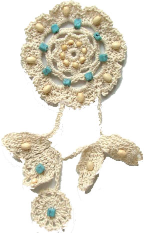 Handmade Crochet Flowers DIY Clothing accessories Cotton material Colorful decorative