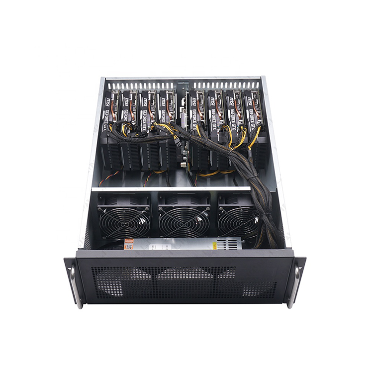 Brand new K86 8 gpu with power supply server case 8gpu graphics card For 588 1660s 2060s 3060TI 3070 3080 3090