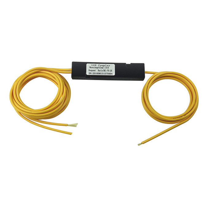 Single Mode Fiber Optical Coupler , 1x2 Fiber Coupler Low Insertion Loss