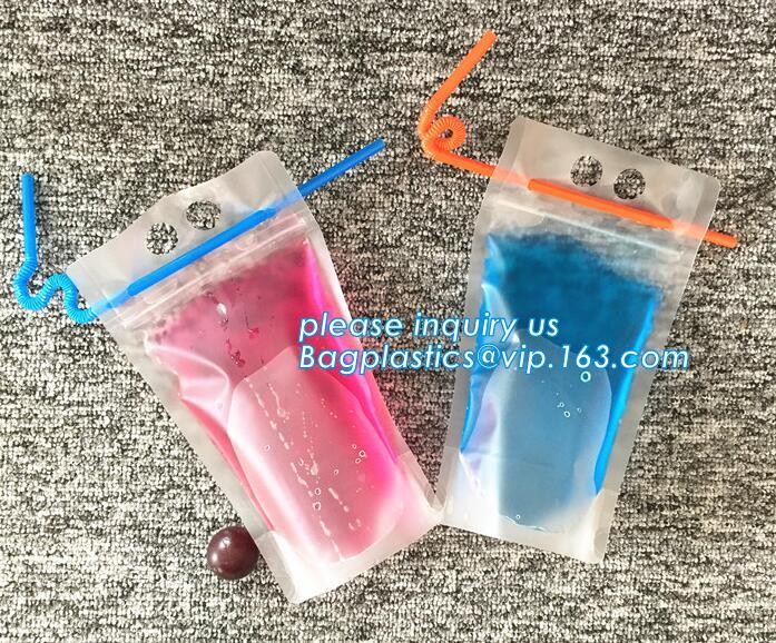 Custom Reusable Juice Food Packaging Plastic Bag Alcohol Drink Wine Spout Pouch Bag,liquid spout pouch/wine drink juice