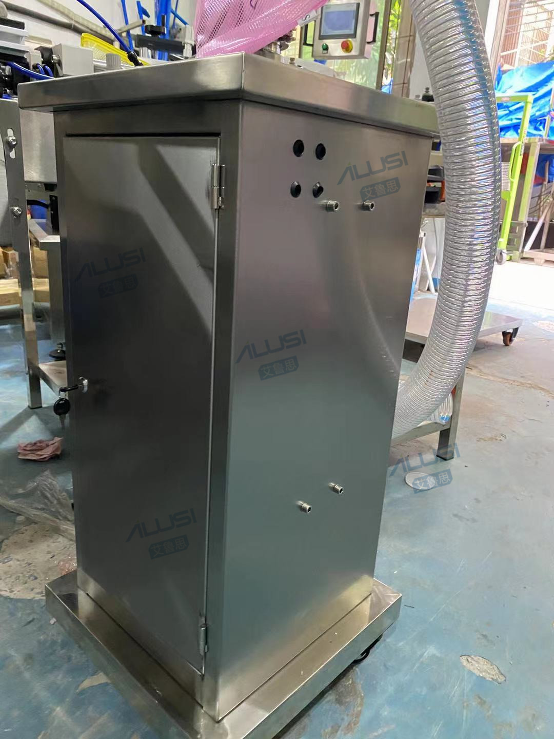 Pneumatic Control Stainless Steel Vertical Material Transfer Pump For Paste Or Liquid