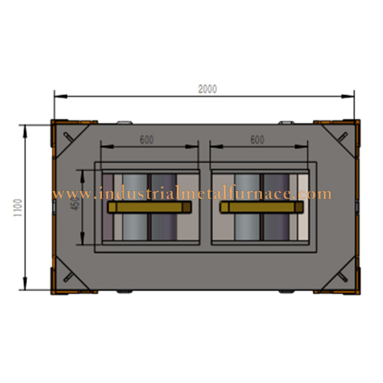 Two Chamber Induction Copper Melting Furnace Industrial For Gravity Casting 380V