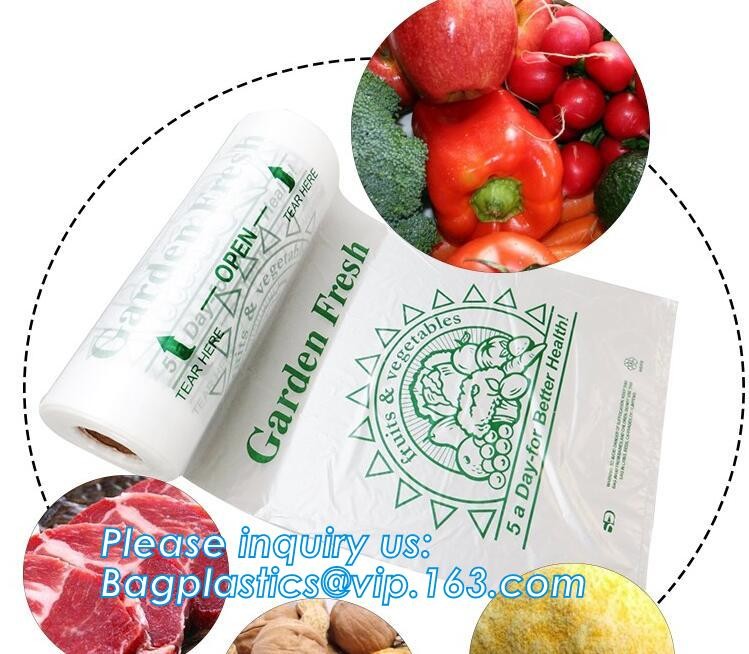 Supermarket Shopping Fresh Fruit Vegetable Packaging Plastic Bag On Roll Polythene Bags, Ldpe Bags, Hdpe Bags, Food Serv