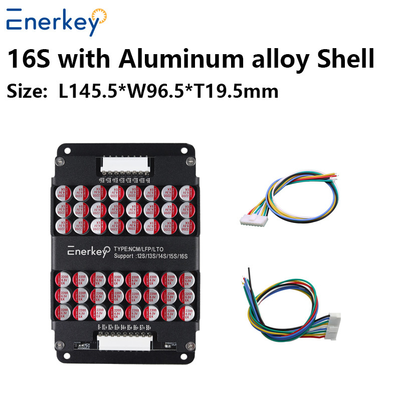Enerkey 16S 5A Lifepo4 Li-ion Capacitor Active Equalizer Balancer with Aluminum Shell for for Golf Carts
