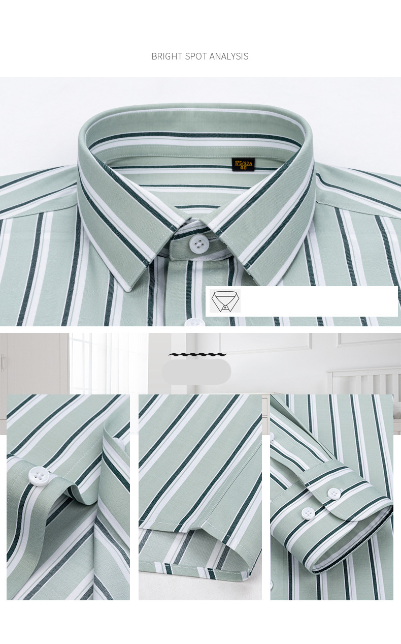 Knitted Plus Size Blue Red Striped Men's Button Down Sparkle French Cuff Dress Shirt