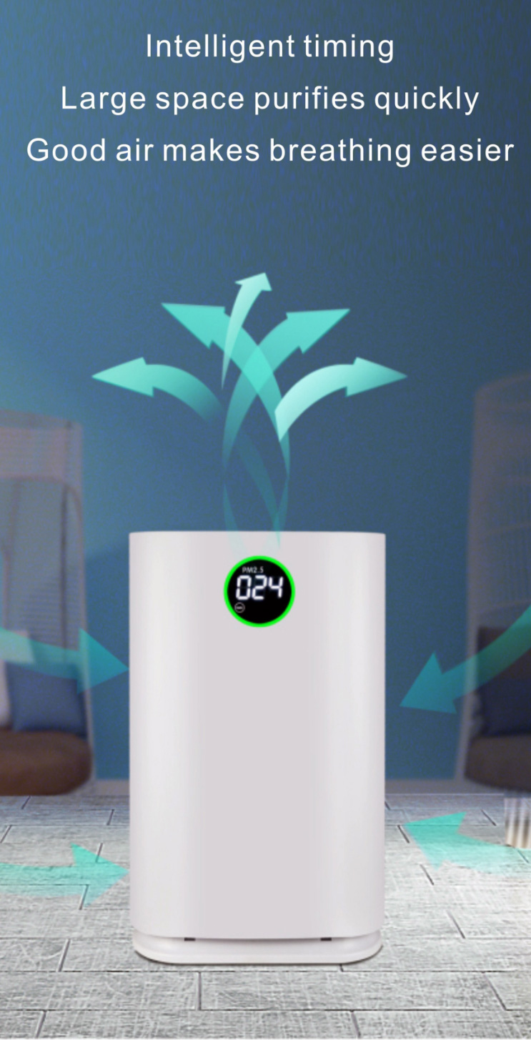 HOMEFISH UV Humidifier Low Noise Air Purifier 430m3/H