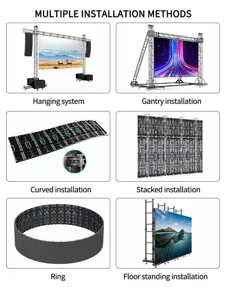 P2.6 P2.9 P4.81 P3.91 LED Video Wall Screen Seamless Splicing Rental LED Screen Indoor
