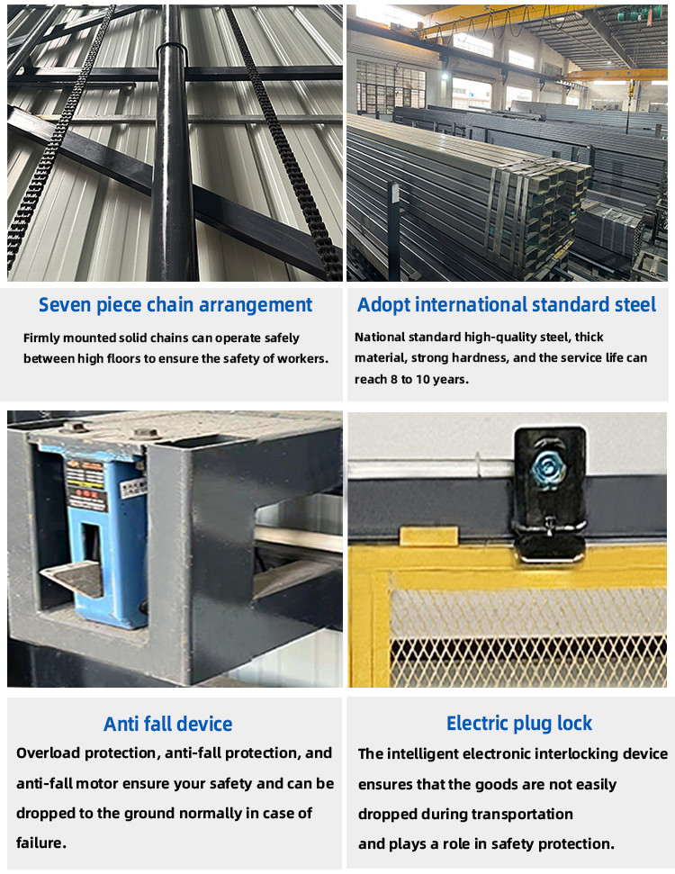 5T Electric Small Goods Elevator Guide Rail Warehouse Freight Elevator
