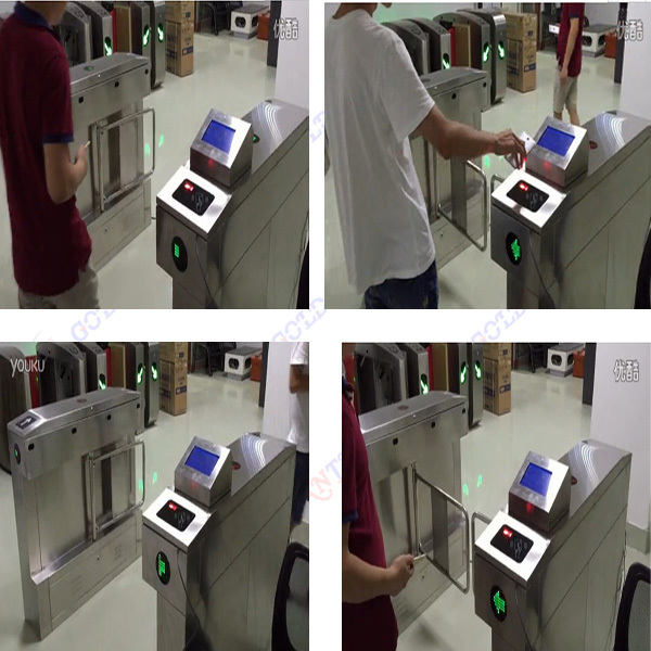 infrared automatically turnstile mechanism barcode reader swing hidden gate barrier for student access
