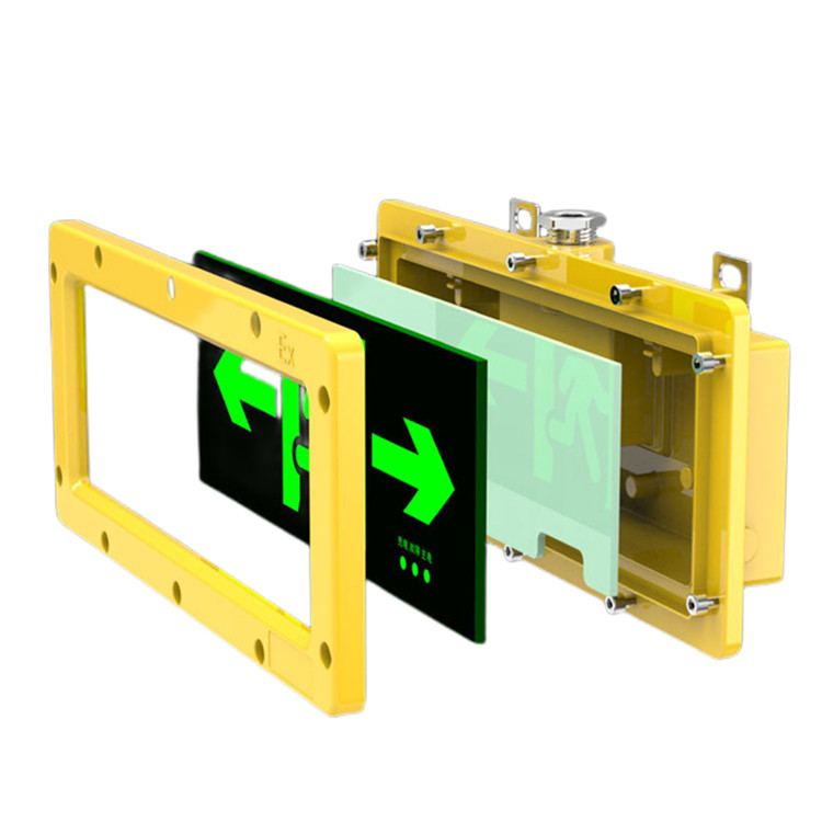 220v Atex Explosion Proof Led Exit Sign 2*3w Rechargeable Explosion Proof Emergency Led Lamps
