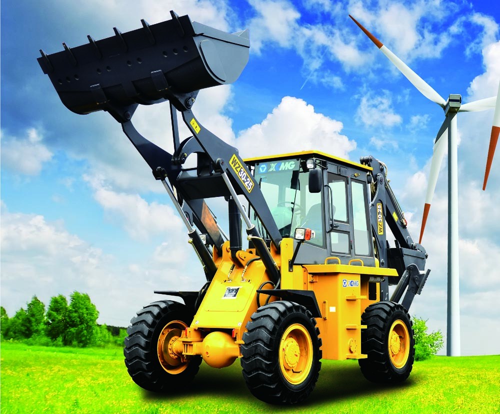 XCMG Compact Wheel Loader 65 KW 1m3 0.3 Excavator Bucket Small Backhoe Loader WZ30-25