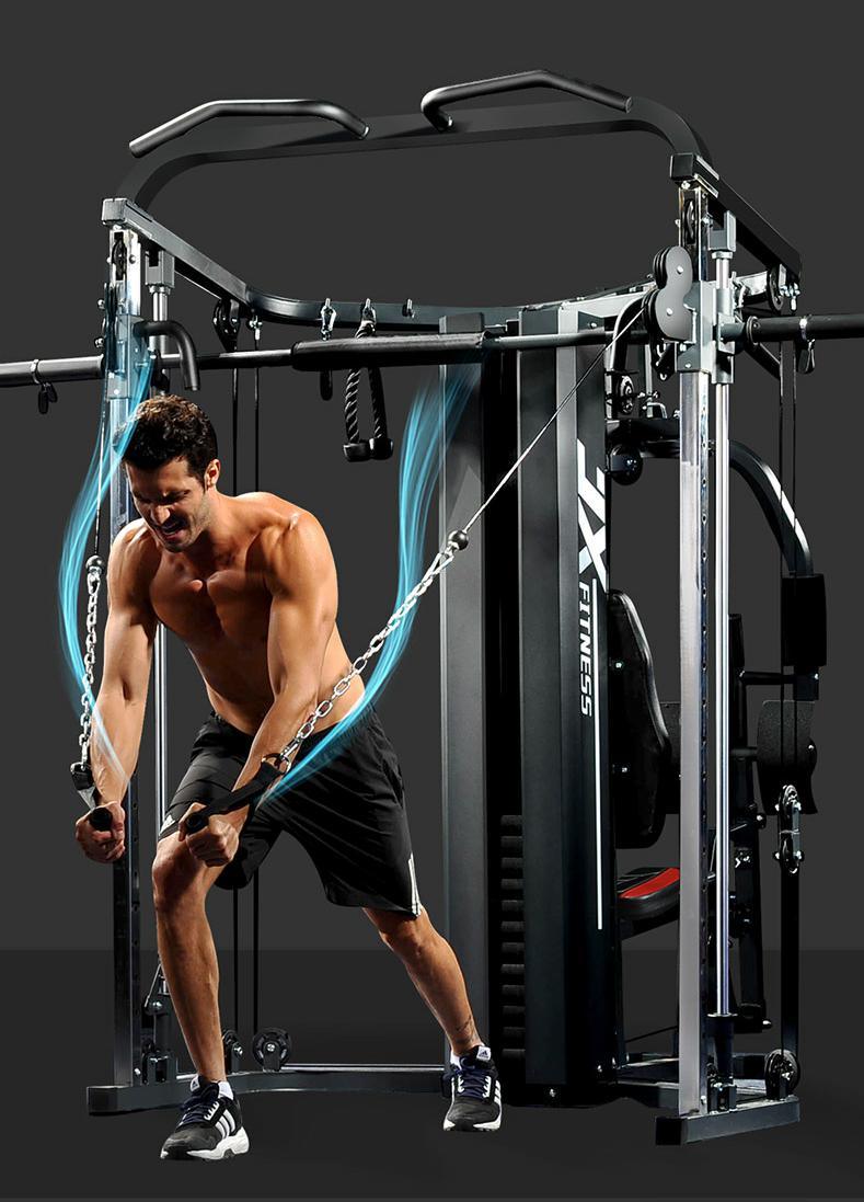 Body Building Gym Fitness Equipment Multi Functional Cable Crossover Adjustable Squat Rack Smith Machine Power Rack Bike Rack