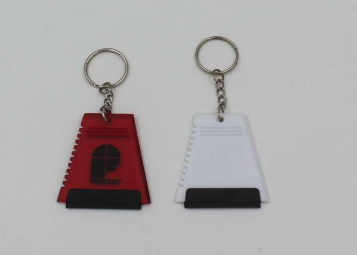 Micro PS Plastic Ice Scraper Keychain / Novelty Ice Scraper For Car