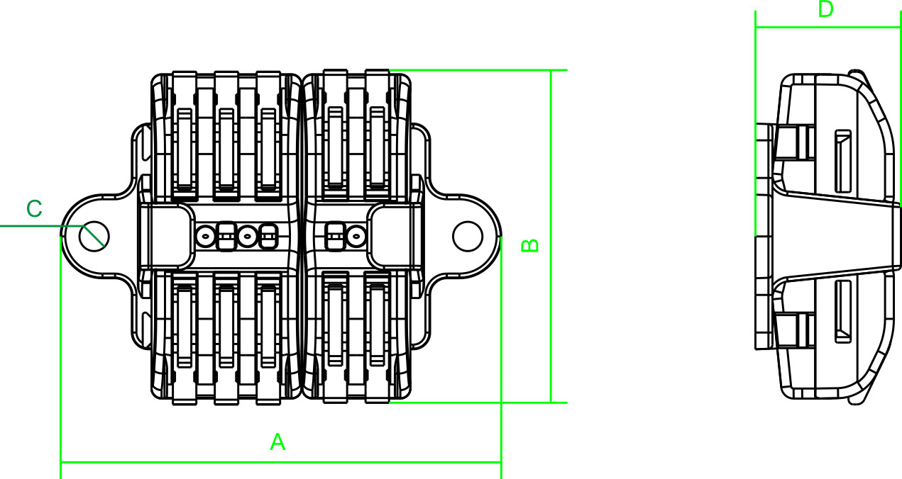32A 400V 5P Electrical Terminal Block Connectors