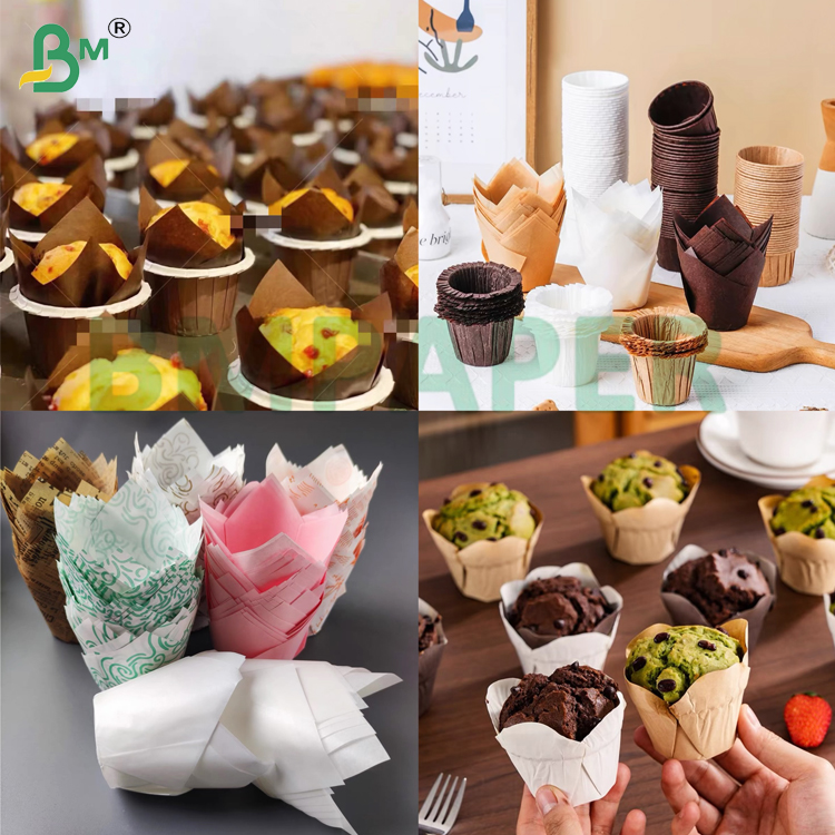 38g 40g White Non Stick Cupcake Wrapper Paper For Muffin 
