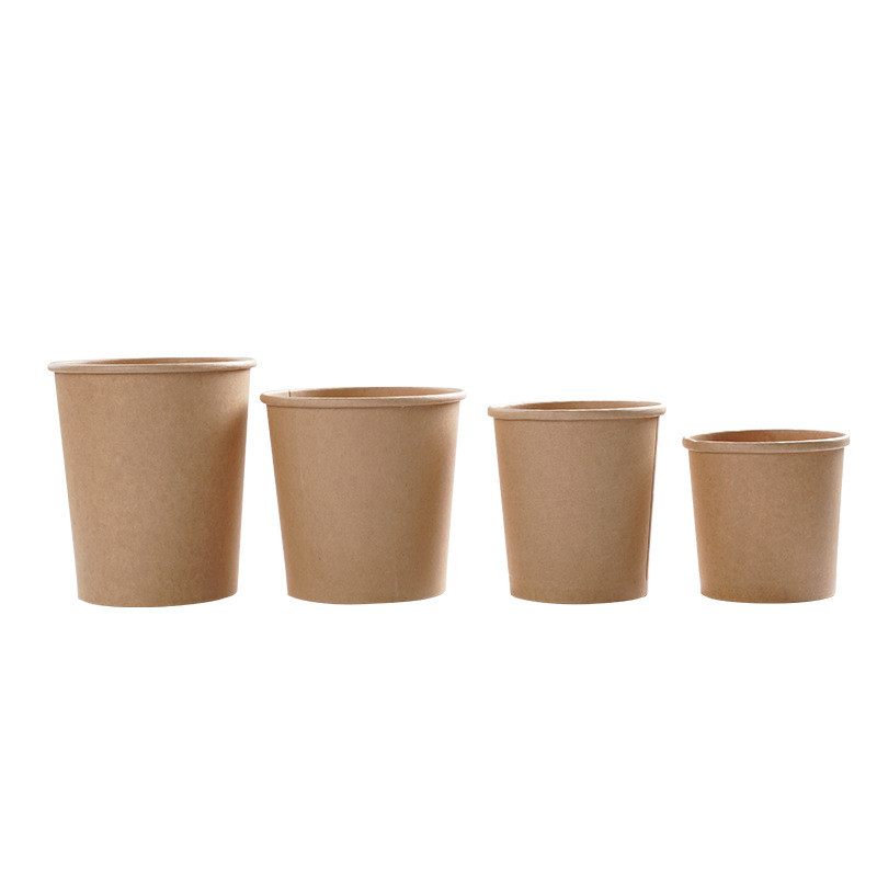 Disposable Thickened Porridge Kraft Paper Soup Bowl Takeaway Packing