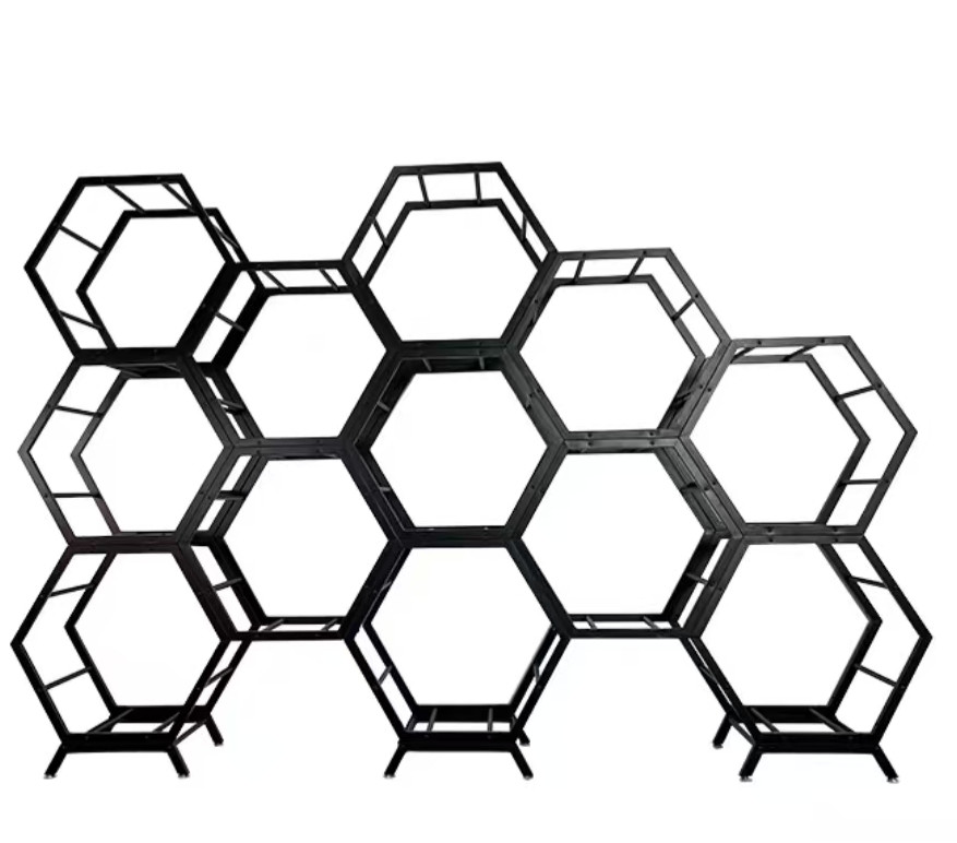 Stainless Steel 304 Honeycomb Wall Shelves For Office And Living Room