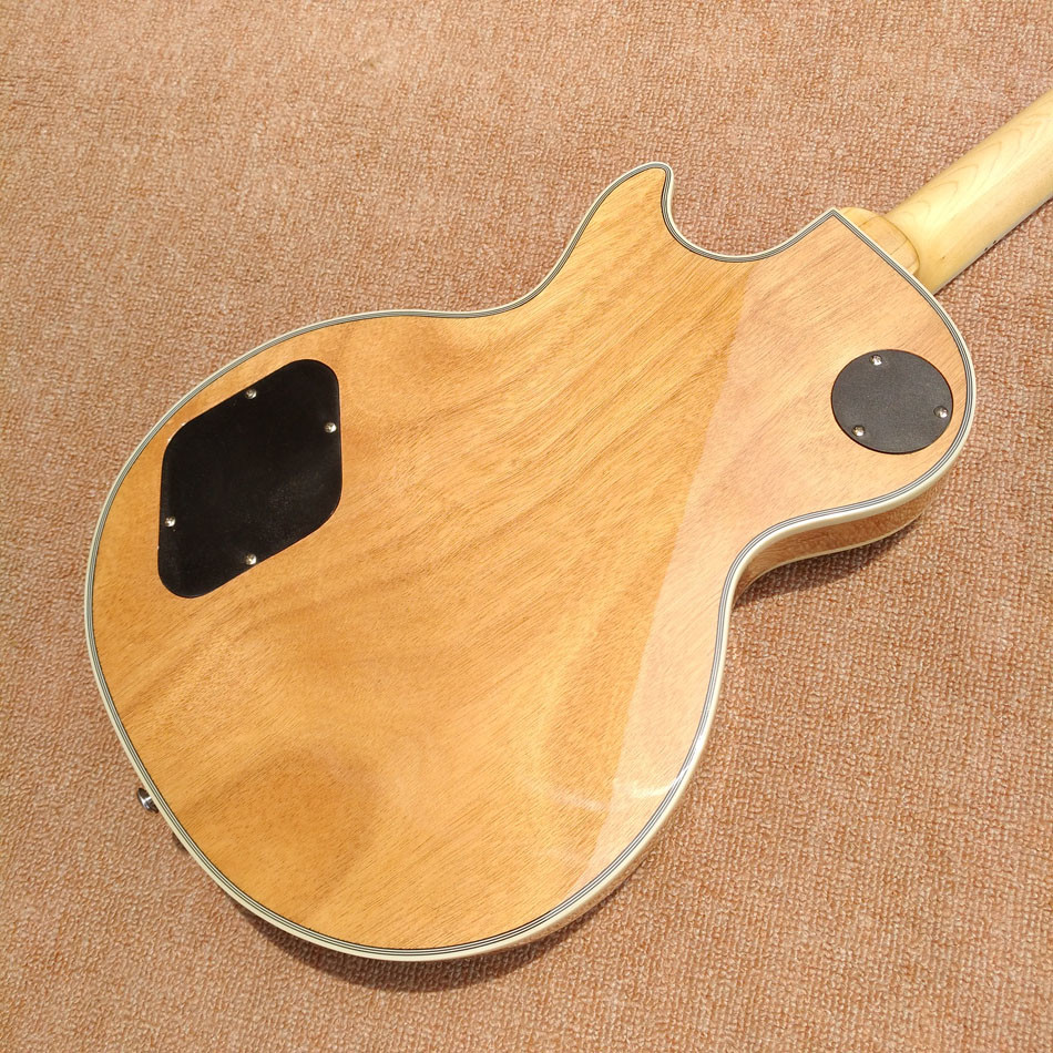 New style high-quality custom LP electric guitar, Green&blue Flame Maple Top Rosewood fingerboard electric guitar, free
