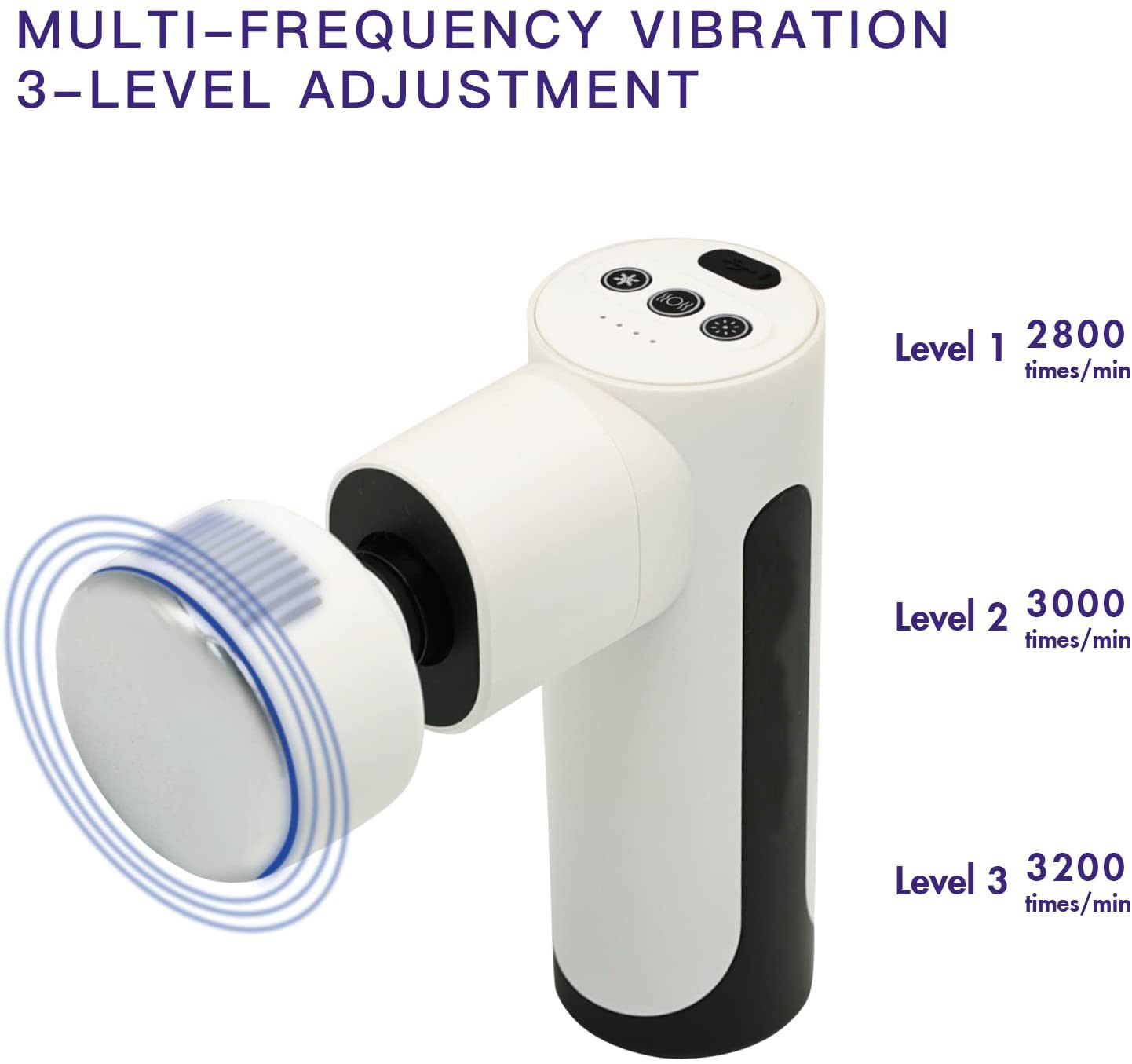 35 - 50dB Type C Charging Mini Massager Gun With Brushless Motor