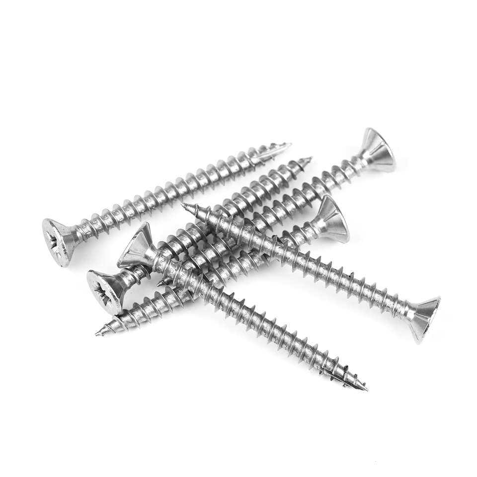 Pozi Double Flat Head 316 Stainless Steel Chipboard Screw for Wood Deck Installation