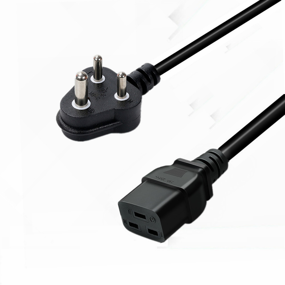 PVC RUBBER Conductor 16A 250V SABS South Africa Power Cord for Consumer Electronics