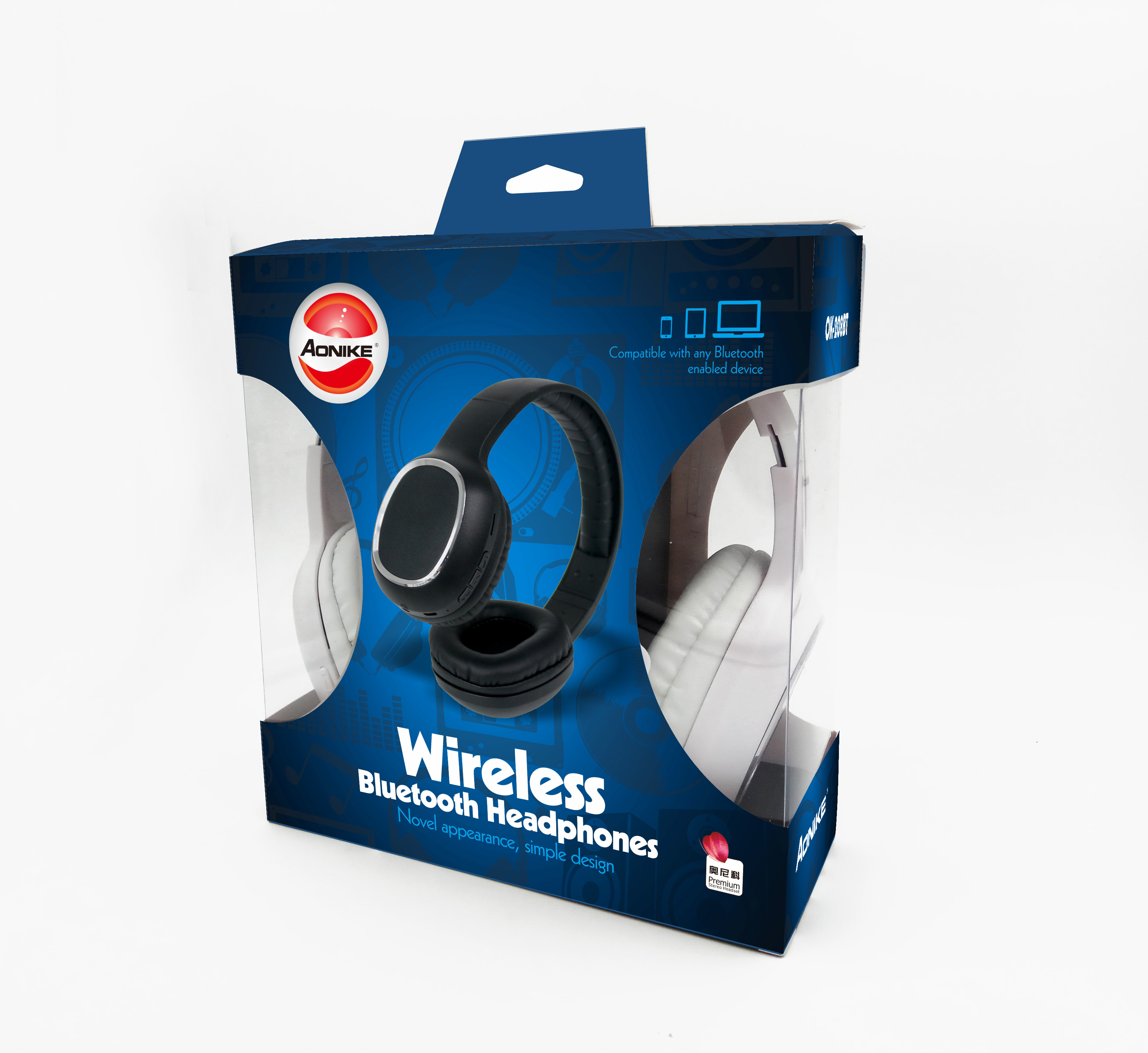 Bluetooth Wireless Plastic Headphone Compatible for Computer and Phones Stereo Hi-fi