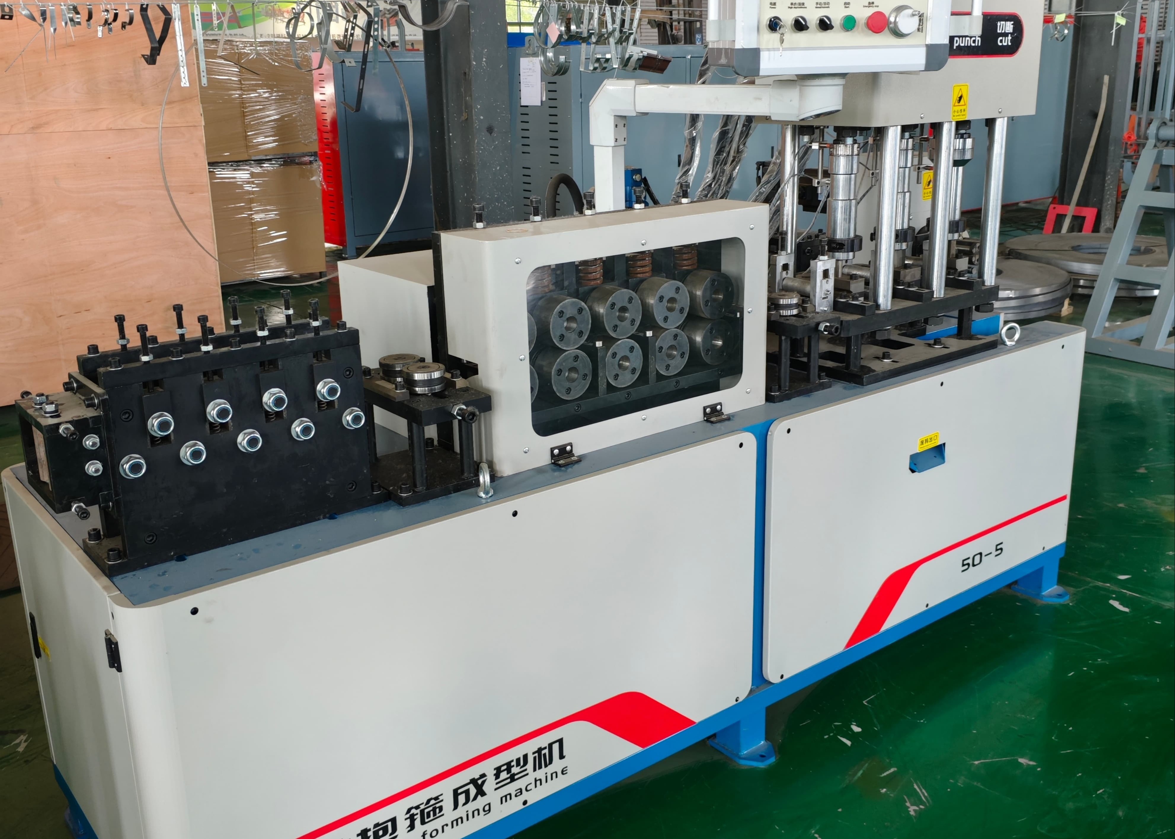 2-5mm Processing Thickness CNC Flat Iron Hoop Forming Machine 30mm Min. Diameter