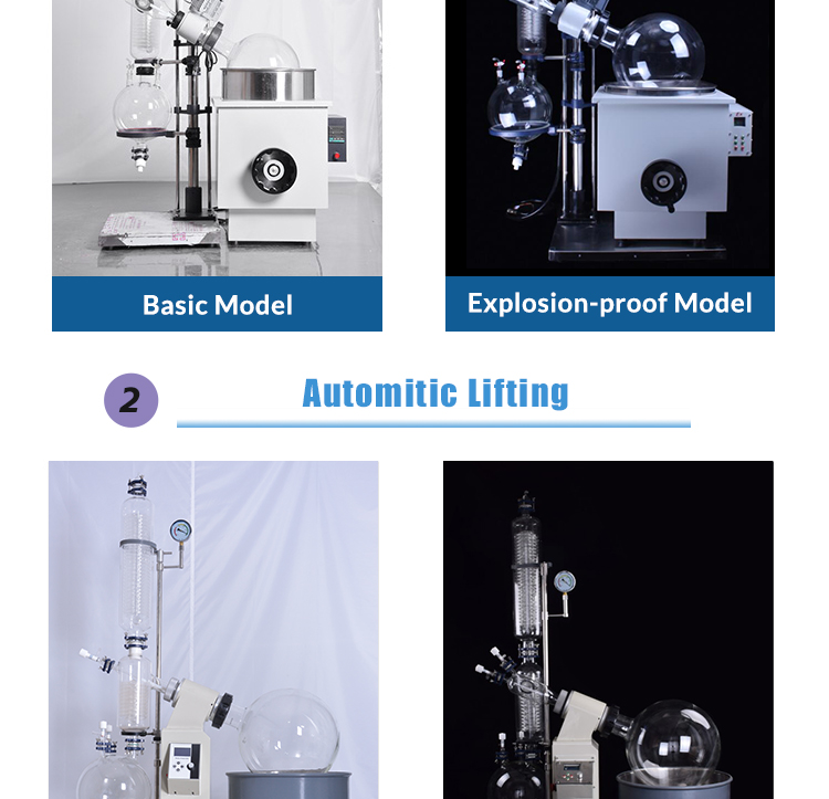 CE Electric 6.5KW Auto Lifting 50l Rotary Evaporator