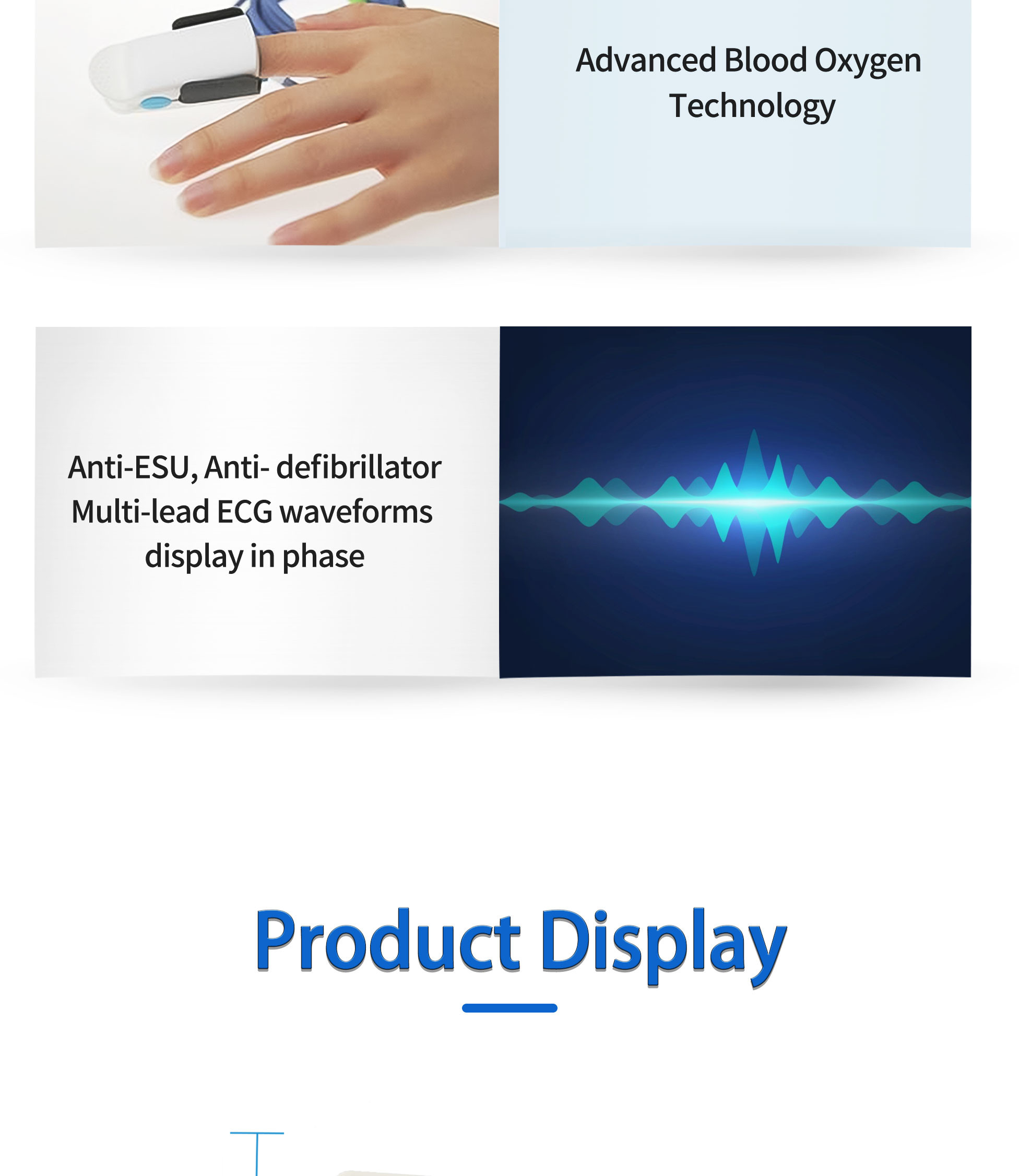 10 Inch Multi Parameter Ultrathin Monitors Rechargeable SP02 6 Parameter