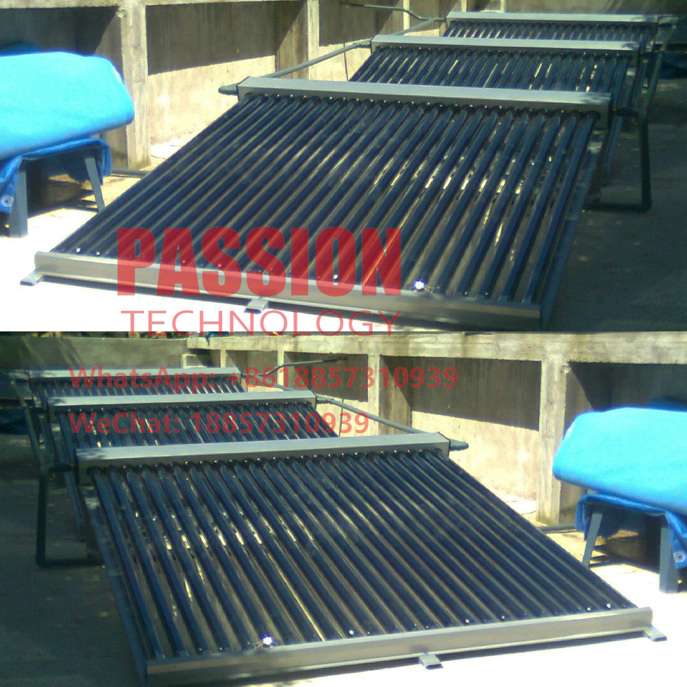 Vacuum Tube Solar Collector 4000L Non Pressue Hotel Solar Water Heating System