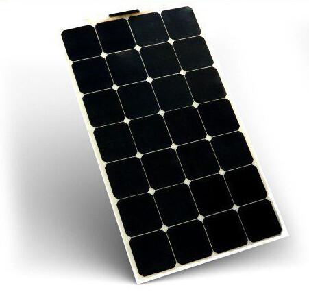 Lightweight 100W Flexible Pv Monocrystalline Solar Panel IP67 Junction Box With Diodes