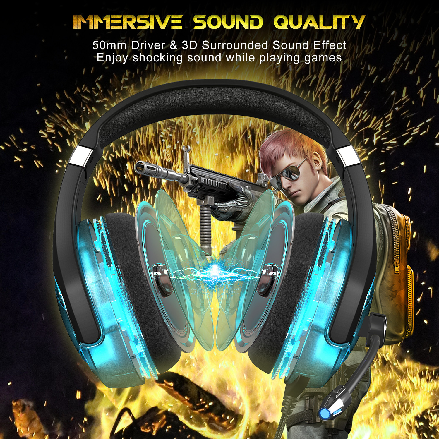 Stereo 2.4g CE Onikuma K1 Pro Gaming Headset