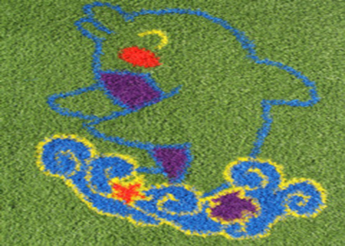 Fantastic High Density Artificial Grass Landscaping , Coloured Artificial Turf PE Material