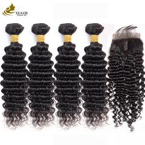 China Black Kinky Virgin Human Hair Bundles Beauty Supply Hair Weave on sale