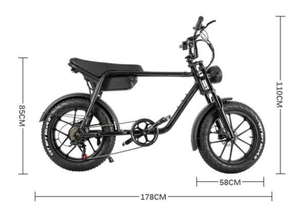 20 Inch Fat Tire Electric Bike 750 Watt Superb 73 Hot Aluminum Alloy Frame 48V 17Ah