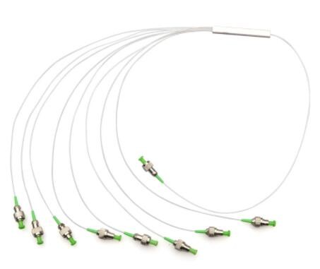 FC APC Fiber Optic Cable Splitter 0.9mm G657A Stainless Steel Tube Type