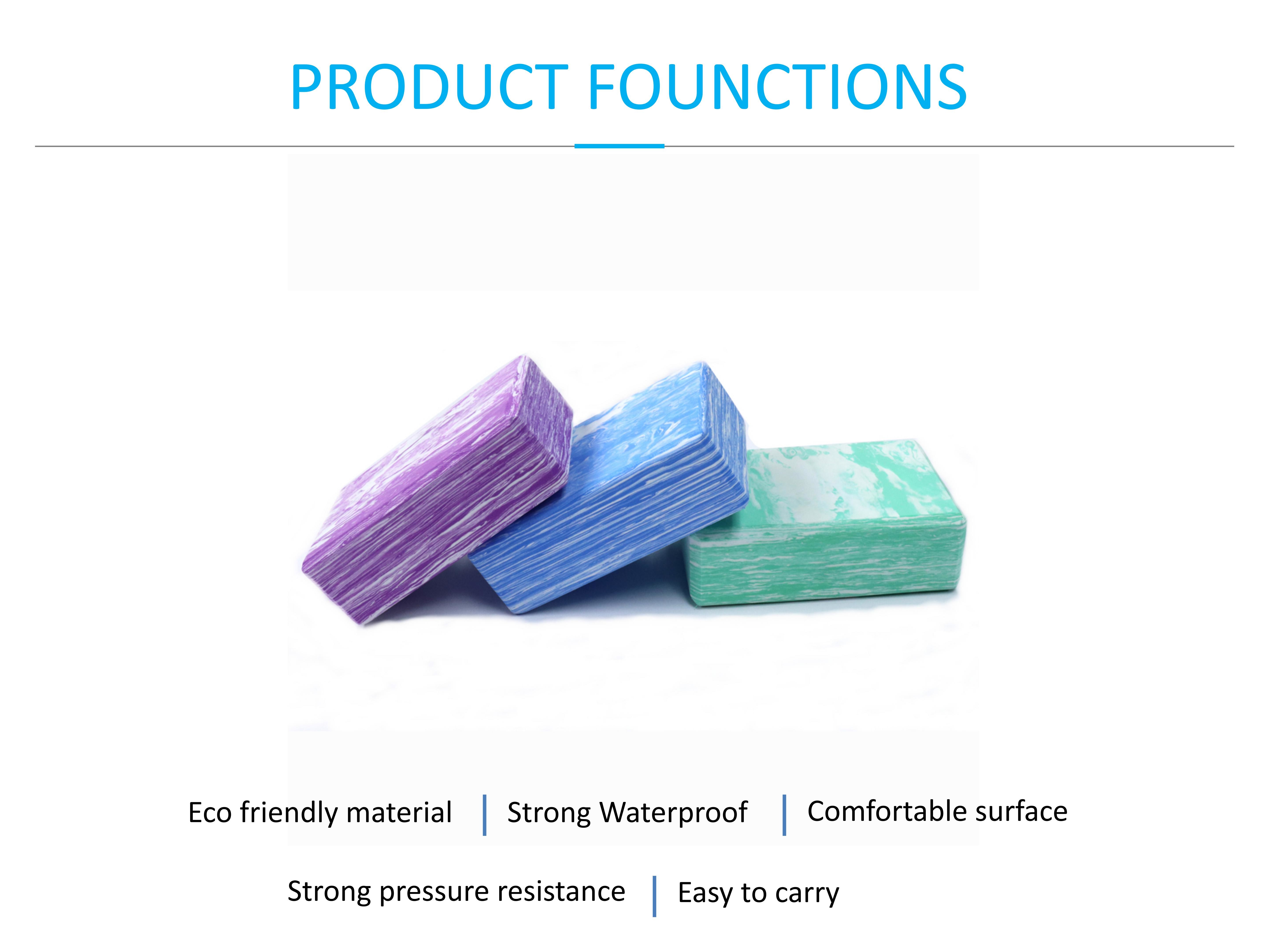 OEM Non Slip Camouflage Marble EVAFoam Yoga Block For Body Shaping Training