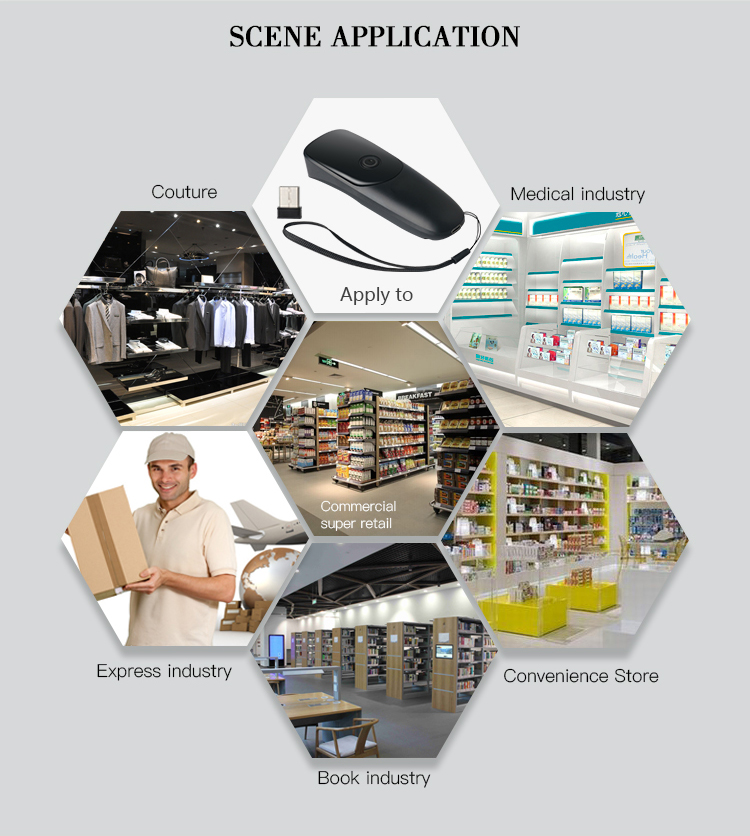 High Precision 3mil Reading Wireless Barcode Scanner Trigger Mode for Accurate Scanning