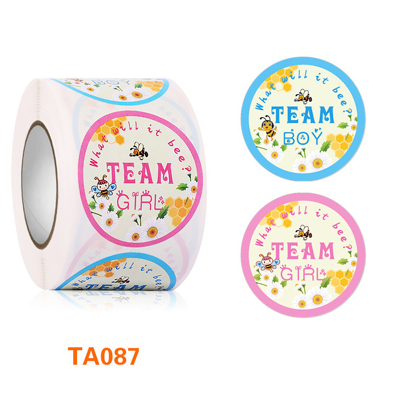 Coated Paper Seal Sticker Label Team Girl Boy Children Sticker With Flower
