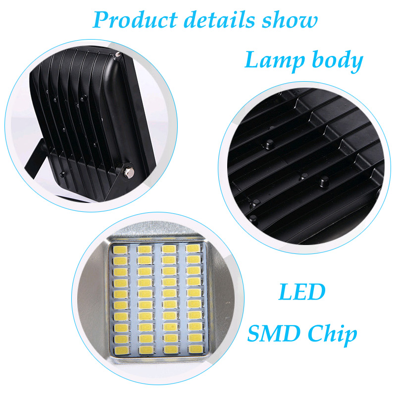 Ac Dc 12v 24v Cob Security Light , 100w Ip65 LED Flood Light Aluminum Alloy Shell