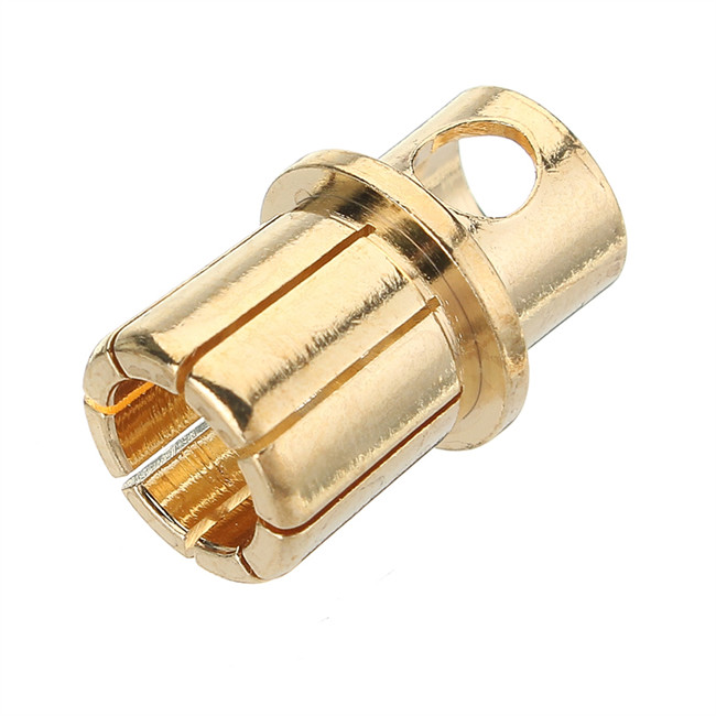 Practical ESC Gold Bullet Connector , Copper Banana Clip Connectors