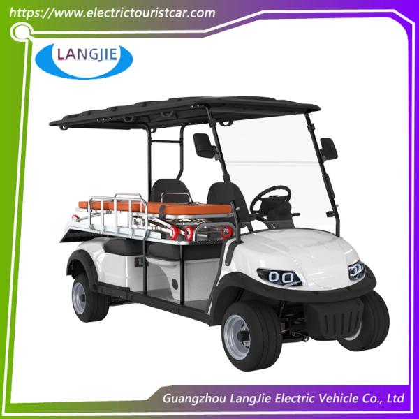 2 Seats+1 Bed Electric Golf Carts AC Motor 5KW Electric Ambulance Car For