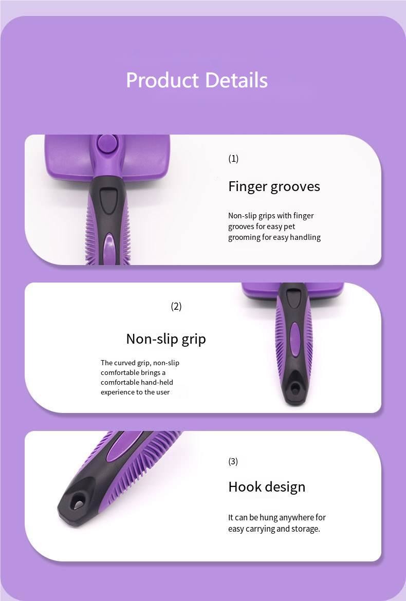 Pet Hair Removal Needle Comb Dog Massage Comb Brush Cat Grooming And Cleaning Supplies