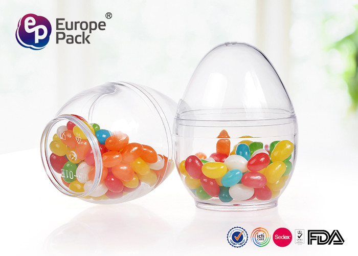 Disposable Plastic Dessert Cup Dia 7.4Cm And Height 10Cm Egg Shape Container