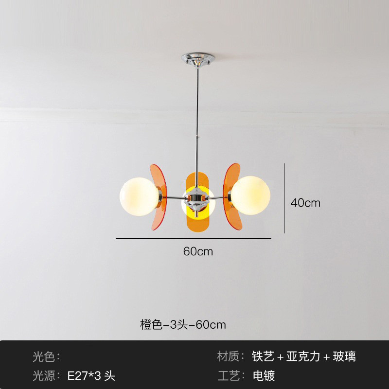 Nordic Middle Ancient Acrylic Beans Pendant Lamp Living Room Dining Room Study Restaurant lamp(WH-AP-548)