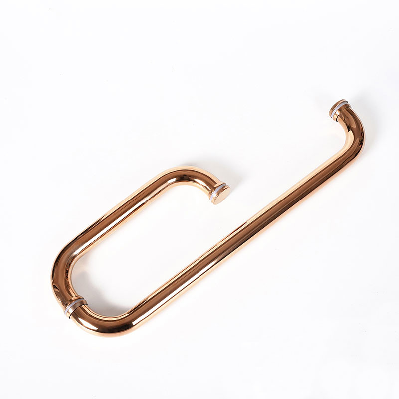 Polishing Glass Shower Door Handles , Bathroom Glass Door Handle ISO9001 OEM